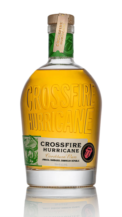 The front of the Crossfire Hurricane bottle.
